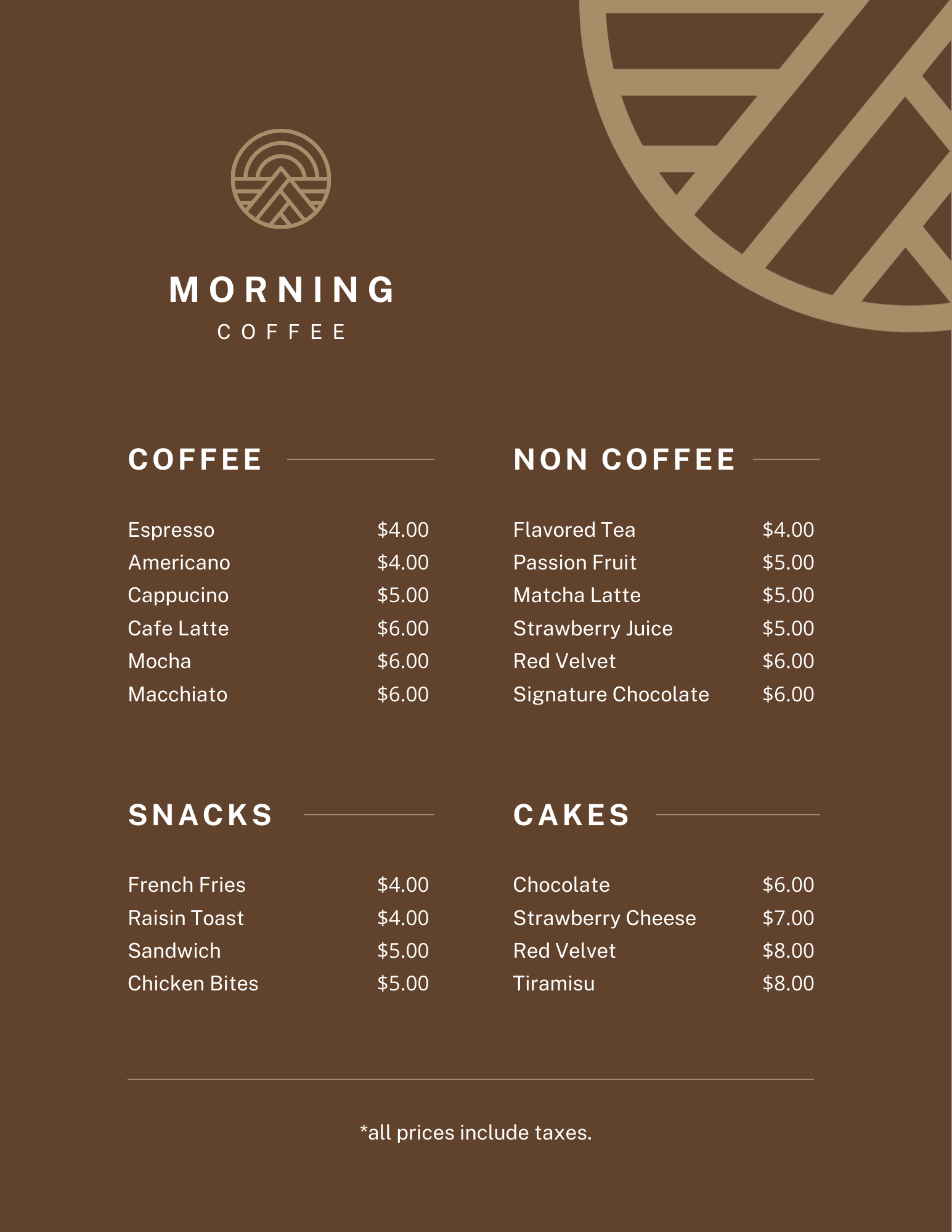 Café Menu